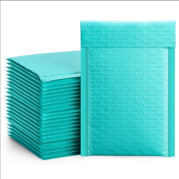 25 4X8 Teal Bubble Mailers CLEARANCE - Picture 3 of 3